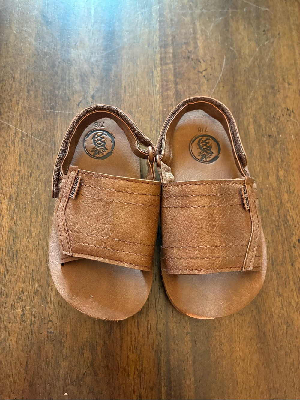 Binky Bro Sandals Toddler 7/8 Shoes Boys Kids Brown Velcro